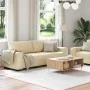 Sofa set with 2 cream fabric cushions by , Sofas - Ref: Foro24-3324738, Price: 466,16 €, Discount: %