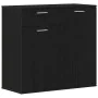 Aparador de madera contrachapada roble negro 80x36x75 cm de , Aparadores - Ref: Foro24-862010, Precio: 98,03 €, Descuento: %