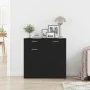 Aparador de madera contrachapada roble negro 80x36x75 cm de , Aparadores - Ref: Foro24-862010, Precio: 98,03 €, Descuento: %