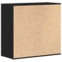Aparador de madera contrachapada roble negro 80x36x75 cm de , Aparadores - Ref: Foro24-862010, Precio: 98,03 €, Descuento: %