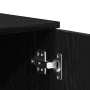 Aparador de madera contrachapada roble negro 80x36x75 cm de , Aparadores - Ref: Foro24-862010, Precio: 98,03 €, Descuento: %