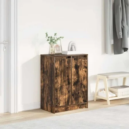 Zapatero roble ahumado 57x34x76 cm Madera de ingeniería de , Zapateros y organizadores de calzado - Ref: Foro24-861872, Preci...