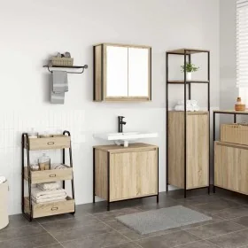 Badezimmermöbel-Set, 2-teilig, aus Sperrholz in Eichenholzoptik Sonoma. von , Badezimmermöbel - Ref: Foro24-3328390, Preis: 1...
