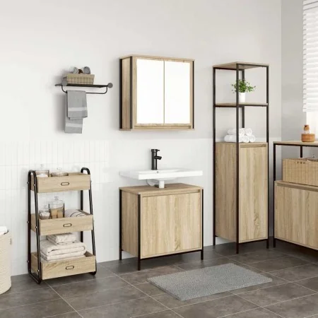 Bathroom furniture set 2 pieces plywood Sonoma oak by , Bathroom furniture - Ref: Foro24-3328390, Price: 114,55 €, Discount: %