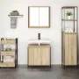 Set de muebles de baño 2 pzas madera contrachapada roble Sonoma de , Muebles de baño - Ref: Foro24-3328390, Precio: 114,74 €,...