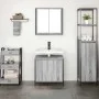 Bathroom furniture set 2 pieces gray Sonoma plywood by , Bathroom furniture - Ref: Foro24-3328392, Price: 118,14 €, Discount: %