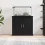 Black oak wood aquarium stand 81x36x73 cm by , Aquarium supports - Ref: Foro24-862155, Price: 93,71 €, Discount: %