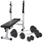 Banco ejercicios con soporte pesas, pesas y mancuernas 120 kg de , Máquinas de levantamiento de pesas - Ref: Foro24-275375, P...
