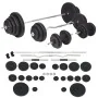 Exercise bench with weight support, weights, and dumbbells 120 kg by , Weight lifting machines - Ref: Foro24-275375, Price: 5...