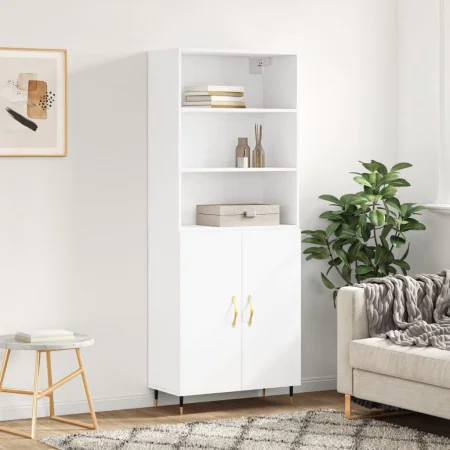 Hoher Schrank aus weißem Sperrholz 69,5x34x180 cm von , Sideboards - Ref: Foro24-3189229, Preis: 134,46 €, Rabatt: %