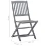 Faltbare Gartenstühle, 4 Stück Massivholz Akazie und Kissen von , Gartenstühle - Ref: Foro24-3064576, Preis: 202,22 €, Rabatt: %