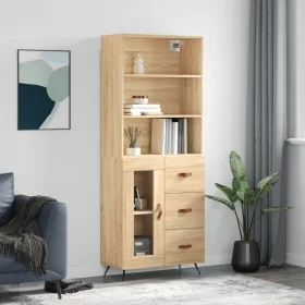 Hoher Schrank aus Sperrholz in Eichenholzfarbe 69,5x34x180 cm. von , Sideboards - Ref: Foro24-3189480, Preis: 151,43 €, Rabat...