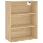 Aparador alto madera contrachapada color roble 69,5x34x180 cm de , Aparadores - Ref: Foro24-3189480, Precio: 151,32 €, Descue...