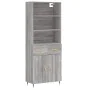 Hoher Schrank aus grauem Sonoma-Sperrholz, 69,5x34x180 cm. von , Sideboards - Ref: Foro24-3200503, Preis: 145,66 €, Rabatt: %