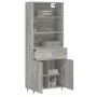 Hoher Schrank aus grauem Sonoma-Sperrholz, 69,5x34x180 cm. von , Sideboards - Ref: Foro24-3200503, Preis: 145,66 €, Rabatt: %
