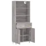 Hoher Schrank aus grauem Sonoma-Sperrholz, 69,5x34x180 cm. von , Sideboards - Ref: Foro24-3200503, Preis: 145,66 €, Rabatt: %