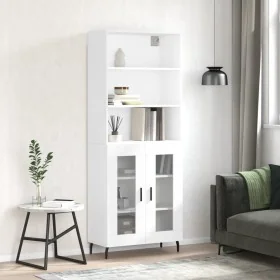 Hoher Schrank aus weißem Sperrholz 69,5x34x180 cm von , Sideboards - Ref: Foro24-3189333, Preis: 149,52 €, Rabatt: %