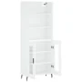Aparador alto madera contrachapada blanco 69,5x34x180 cm de , Aparadores - Ref: Foro24-3189333, Precio: 149,52 €, Descuento: %