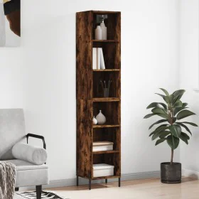 Rauchiger Eichenfurnier hoher Schrank 34,5x32,5x180 cm von , Sideboards - Ref: Foro24-3189842, Preis: 79,99 €, Rabatt: %