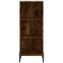 Tall smoked oak veneer sideboard 34.5x32.5x180 cm by , Sideboards - Ref: Foro24-3189842, Price: 79,99 €, Discount: %