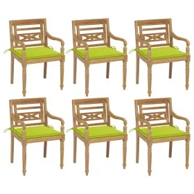 Batavia Stühle, 6 Stück Massivholz aus Teakholz mit Kissen. von , Gartenstühle - Ref: Foro24-3073333, Preis: 724,79 €, Rabatt: %