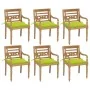 Batavia chairs 6 units solid teak wood with cushions by , Garden chairs - Ref: Foro24-3073333, Price: 724,73 €, Discount: %