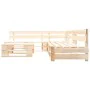 Gartenmöbel aus Paletten mit grauen Kissen, 4-teilig, Holz von , Gartensets - Ref: Foro24-277488, Preis: 424,94 €, Rabatt: %
