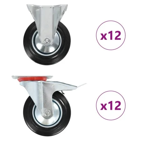 24 wheels 160 mm each by , Material handling - Ref: Foro24-278054, Price: 319,52 €, Discount: %
