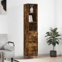 Aparador de madera contrachapada roble ahumado 34,5x34x180 cm de , Aparadores - Ref: Foro24-3189674, Precio: 98,03 €, Descuen...