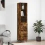 Rauchiger Eichenfurnier-Holzschrank 34,5x34x180 cm von , Sideboards - Ref: Foro24-3189674, Preis: 98,03 €, Rabatt: %