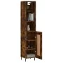 Aparador de madera contrachapada roble ahumado 34,5x34x180 cm de , Aparadores - Ref: Foro24-3190106, Precio: 89,21 €, Descuen...