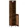 Aparador de madera contrachapada roble ahumado 34,5x34x180 cm de , Aparadores - Ref: Foro24-3190106, Precio: 89,21 €, Descuen...