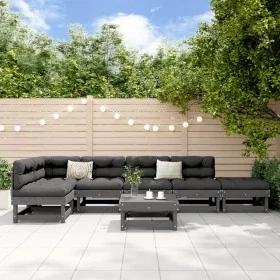 7-teiliges Gartensitzgruppen-Set aus massivem grauem Kiefernholz. von , Gartensets - Ref: Foro24-3186510, Preis: 423,67 €, Ra...