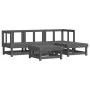 5-piece garden sofa set made of solid gray pine wood by , Garden sets - Ref: Foro24-3186167, Price: 320,70 €, Discount: %