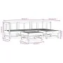 5-piece garden sofa set made of solid gray pine wood by , Garden sets - Ref: Foro24-3186167, Price: 320,70 €, Discount: %