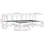 Gartensitzgruppe 5-teilig Massivholz Kiefer grau von , Gartensets - Ref: Foro24-3186167, Preis: 320,70 €, Rabatt: %