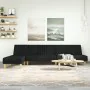 L-shaped black fabric sofa bed 255x140x70 cm by , Sofas - Ref: Foro24-3157237, Price: 393,43 €, Discount: %