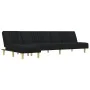 L-shaped black fabric sofa bed 255x140x70 cm by , Sofas - Ref: Foro24-3157237, Price: 393,43 €, Discount: %