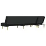 L-shaped black fabric sofa bed 255x140x70 cm by , Sofas - Ref: Foro24-3157237, Price: 393,43 €, Discount: %