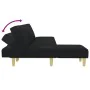 L-shaped black fabric sofa bed 255x140x70 cm by , Sofas - Ref: Foro24-3157237, Price: 393,43 €, Discount: %