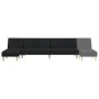 L-shaped black fabric sofa bed 255x140x70 cm by , Sofas - Ref: Foro24-3157237, Price: 393,43 €, Discount: %
