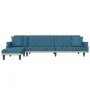 Ecksofa Schlafsofa aus blauem Samtstoff 271x140x70 cm von , Sofas - Ref: Foro24-3157275, Preis: 433,57 €, Rabatt: %