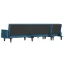 Sofá cama en forma de L terciopelo azul 271x140x70 cm de , Sofás - Ref: Foro24-3157275, Precio: 432,09 €, Descuento: %