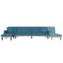Ecksofa Schlafsofa aus blauem Samtstoff 271x140x70 cm von , Sofas - Ref: Foro24-3157275, Preis: 433,57 €, Rabatt: %