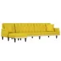Sofá cama en forma de L terciopelo amarillo 271x140x70 cm de , Sofás - Ref: Foro24-3157280, Precio: 433,56 €, Descuento: %