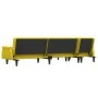 Sofá cama en forma de L terciopelo amarillo 271x140x70 cm de , Sofás - Ref: Foro24-3157280, Precio: 433,56 €, Descuento: %