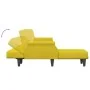 Sofá cama en forma de L terciopelo amarillo 271x140x70 cm de , Sofás - Ref: Foro24-3157280, Precio: 433,56 €, Descuento: %