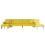 Sofá cama en forma de L terciopelo amarillo 271x140x70 cm de , Sofás - Ref: Foro24-3157280, Precio: 433,56 €, Descuento: %
