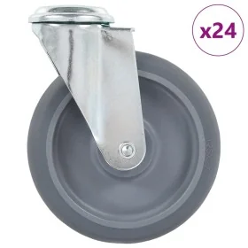 Swivel wheels with pin hole 24 units 125 mm by , Material handling - Ref: Foro24-277874, Price: 159,87 €, Discount: %