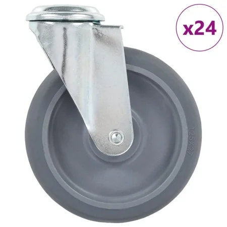 Swivel wheels with pin hole 24 units 125 mm by , Material handling - Ref: Foro24-277874, Price: 159,87 €, Discount: %